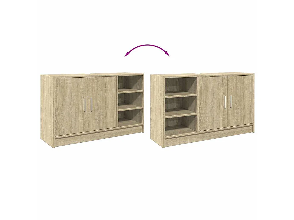 Armoire d'évier chêne sonoma 90x29x55 cm bois d'ingénierie