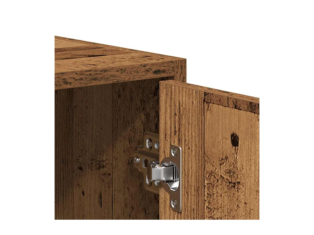 Armoire salle de bain vieux bois 30x30x183,5 cm bois ingénierie