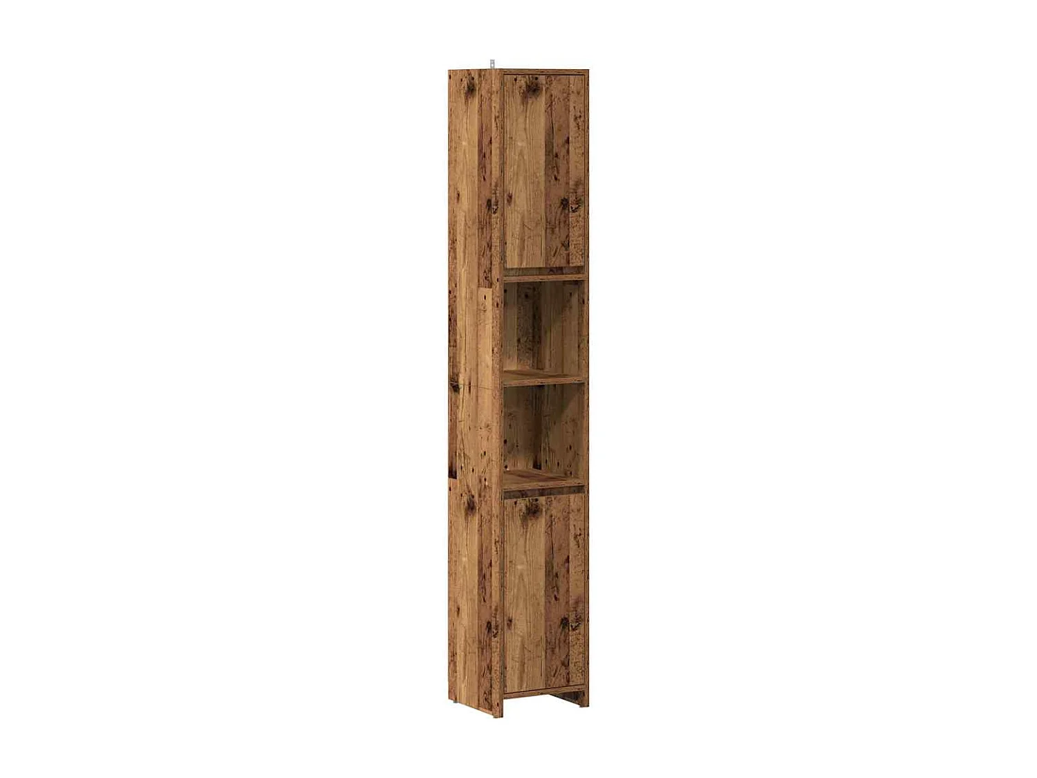 Badkamerkast 30x30x183,5 cm bewerkt hout oud houtkleurig