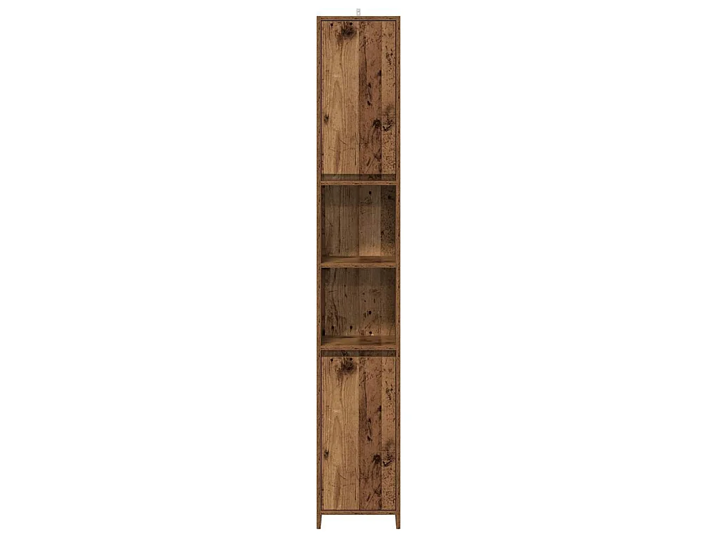 Armoire salle de bain vieux bois 30x30x183,5 cm bois ingénierie