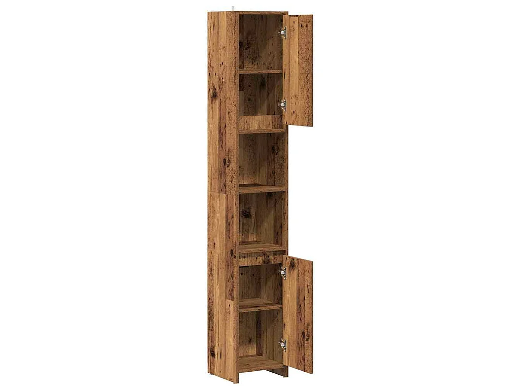 Armoire salle de bain vieux bois 30x30x183,5 cm bois ingénierie
