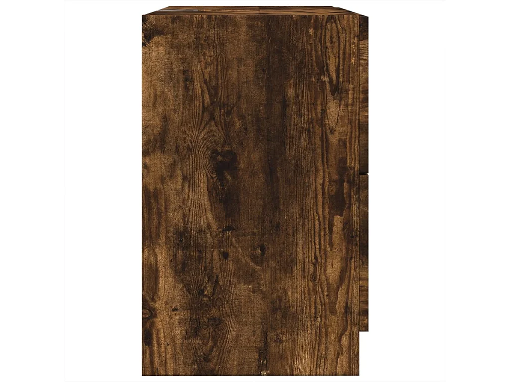 Meuble d'évier chêne fumé 59x37x59 cm bois d'ingénierie