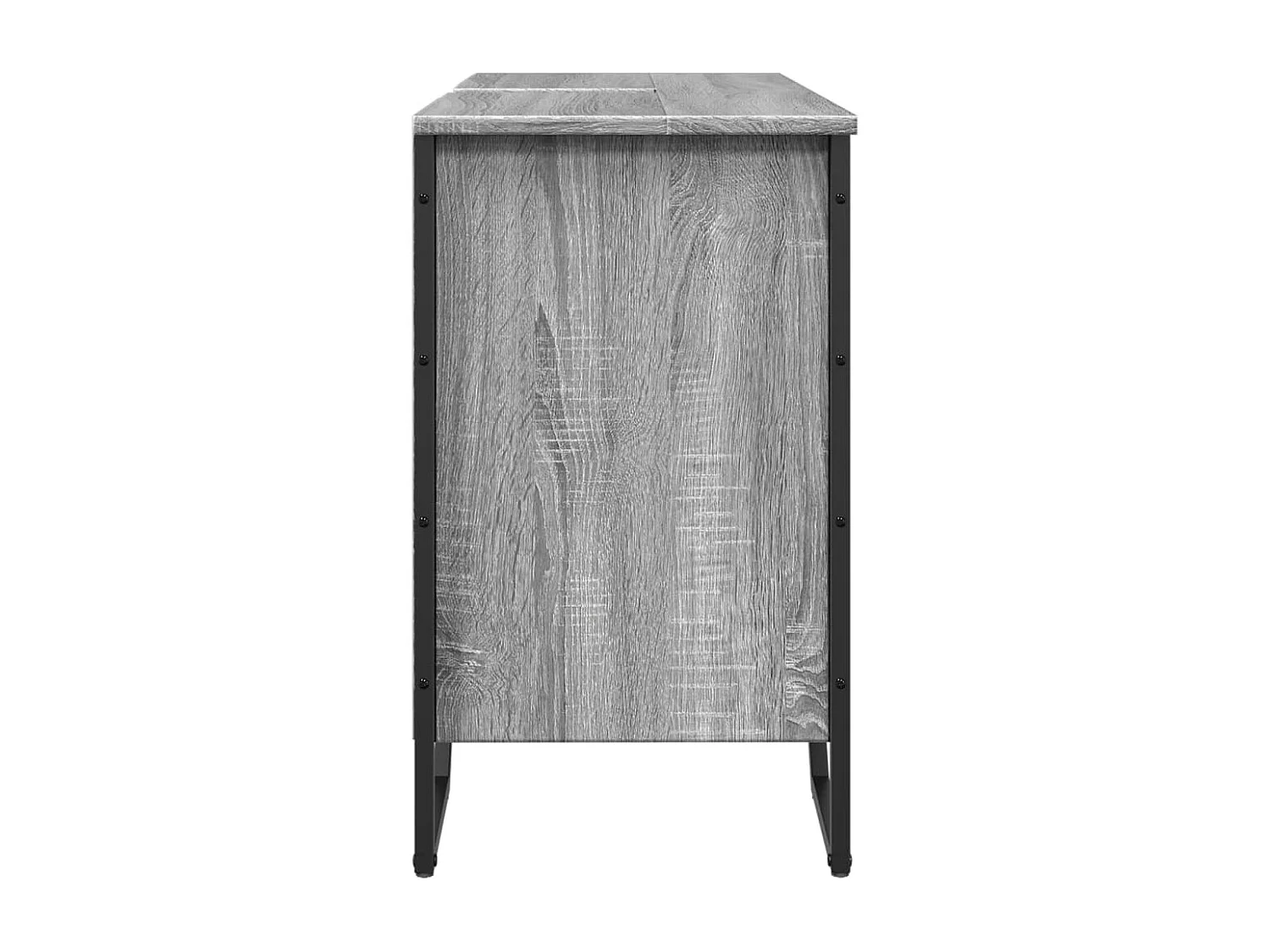 Armoire lavabo de salle de bain sonoma gris 91x35x60 cm
