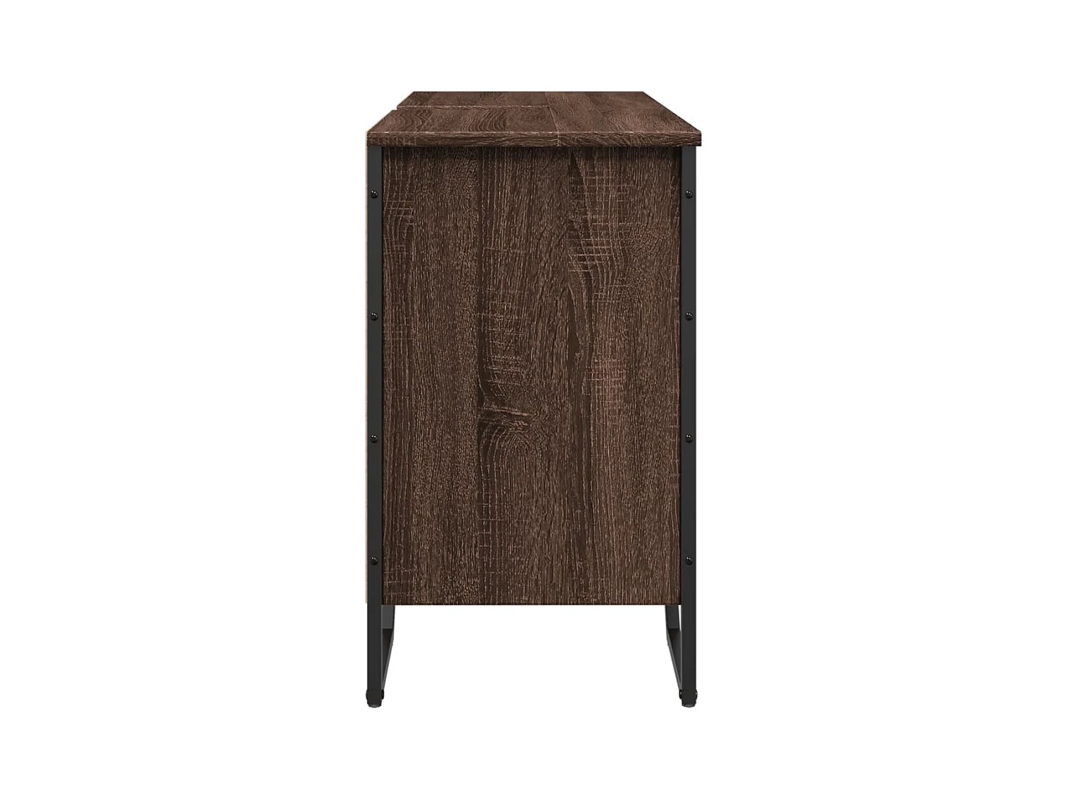 Armoire lavabo de salle de bain chêne marron 91x35x60 cm