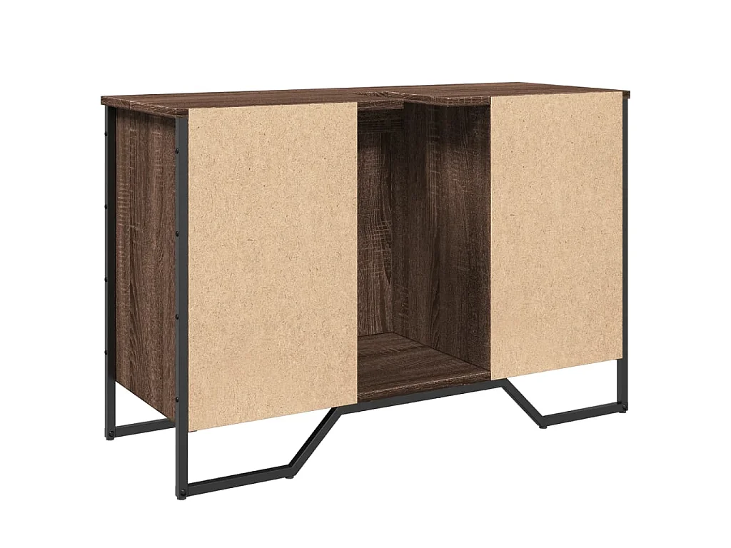 Armoire lavabo de salle de bain chêne marron 91x35x60 cm