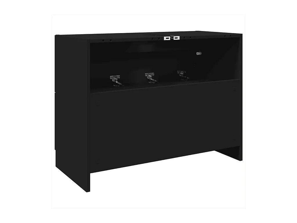 Armoire d'évier noir 78x37x59 cm bois d'ingénierie