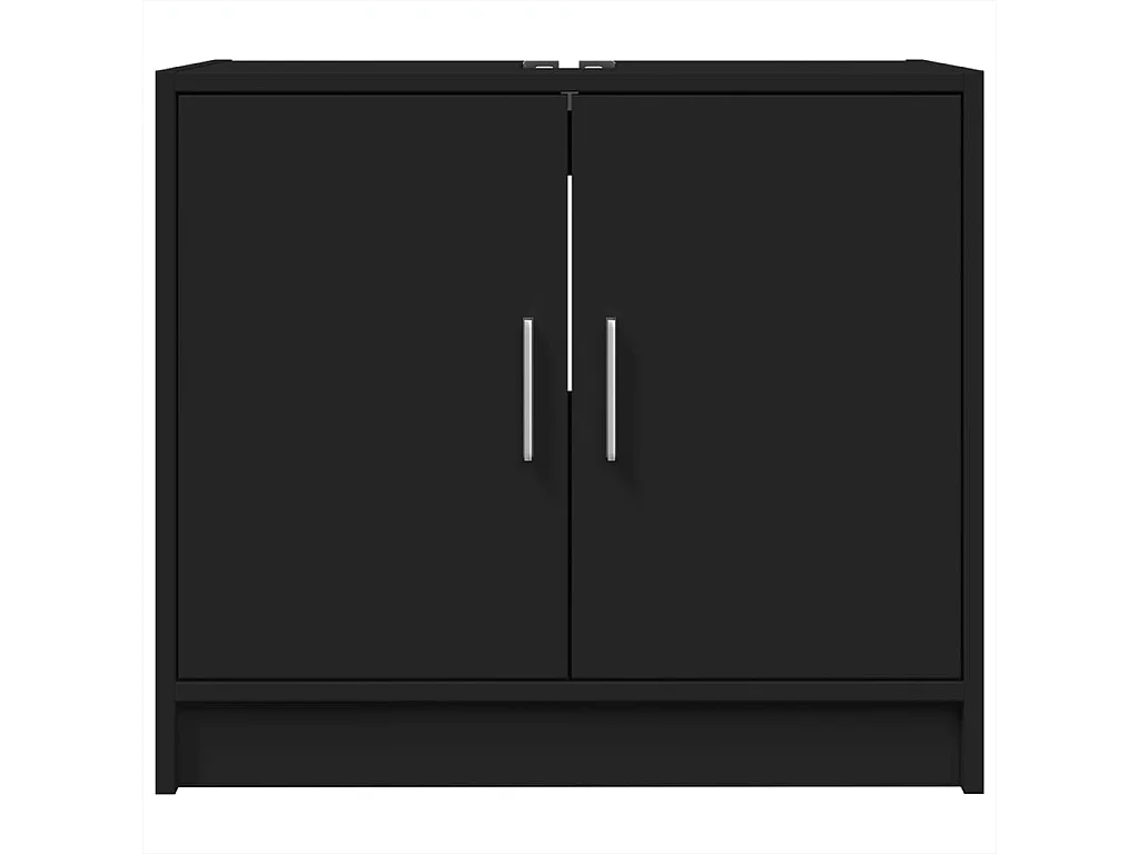Armoire d'évier noir 63x29x55 cm bois d'ingénierie