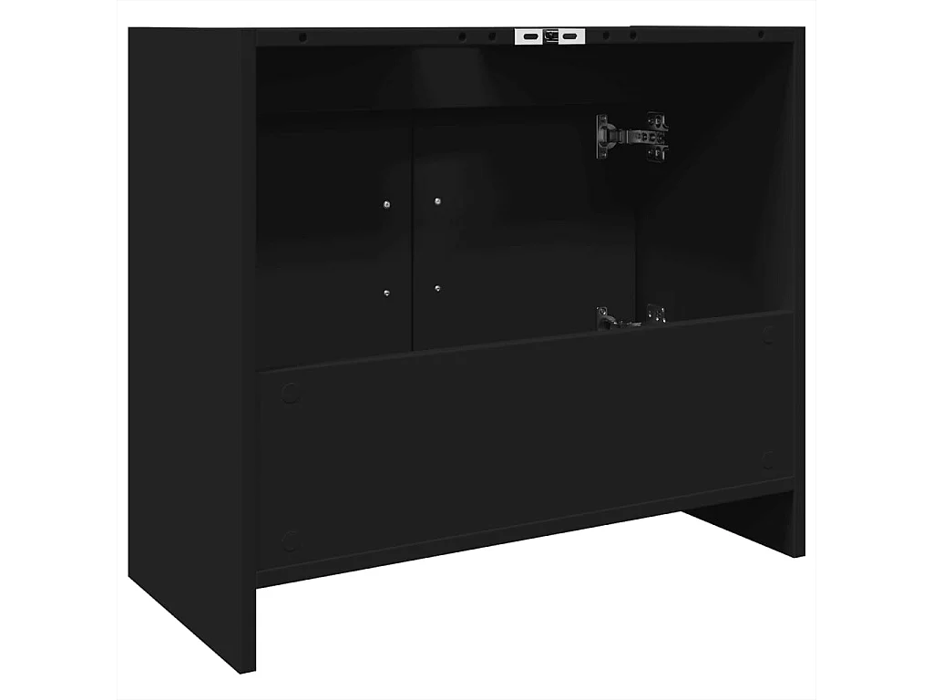 Armoire d'évier noir 63x29x55 cm bois d'ingénierie
