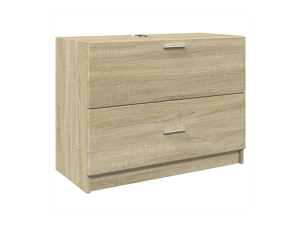 Armario de lavabo madera de ingeniería roble Sonoma 78x37x59 cm