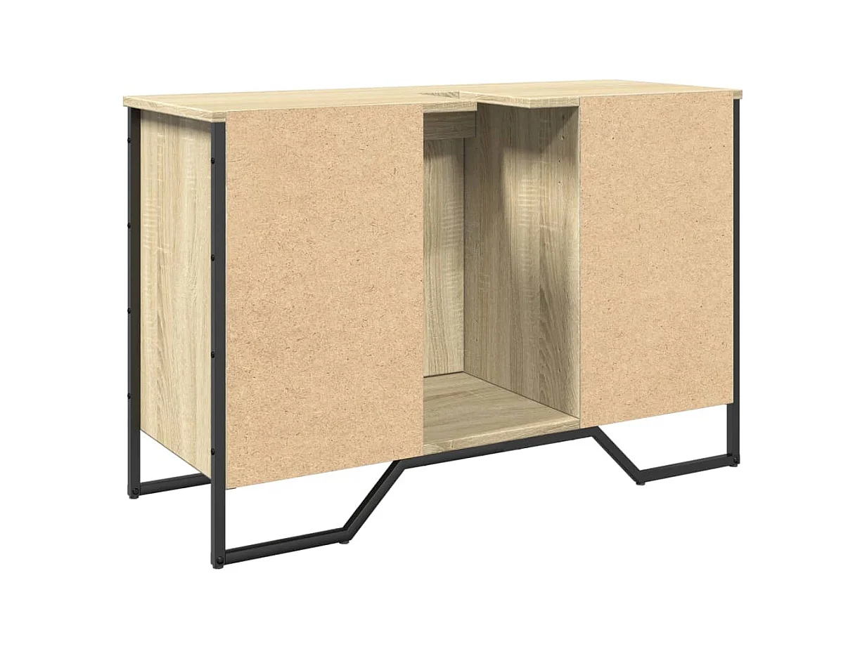 Armoire lavabo de salle de bain chêne sonoma 91x35x60 cm