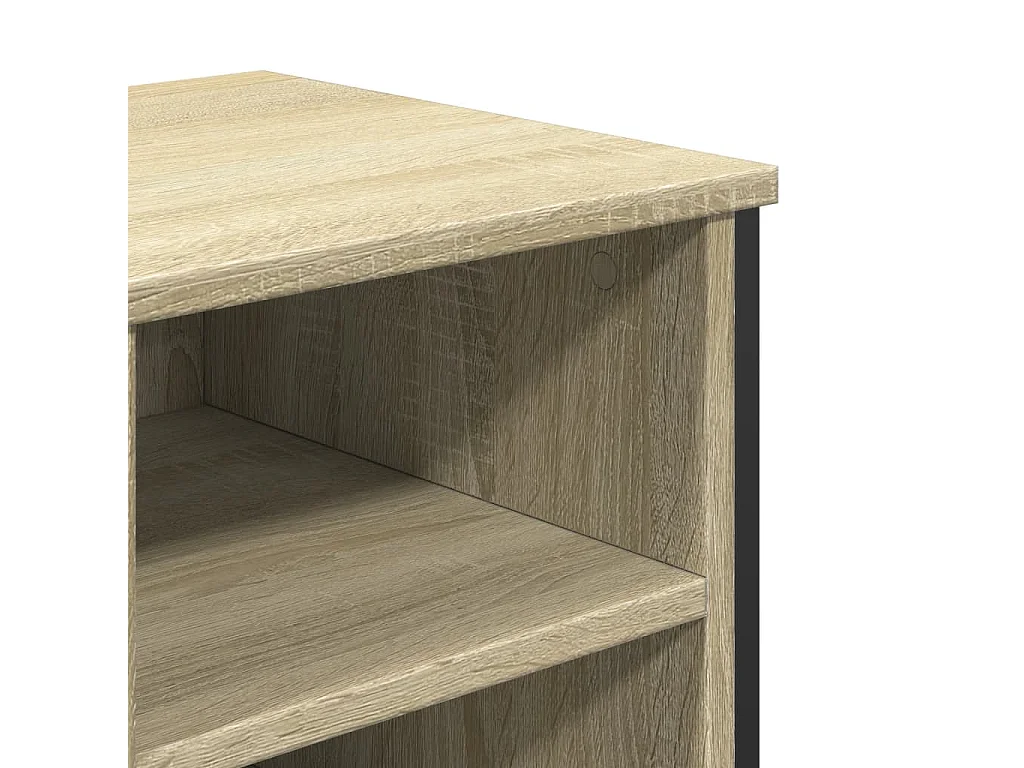 Armario lavabo baño madera ingeniería roble Sonoma 91x35x60 cm