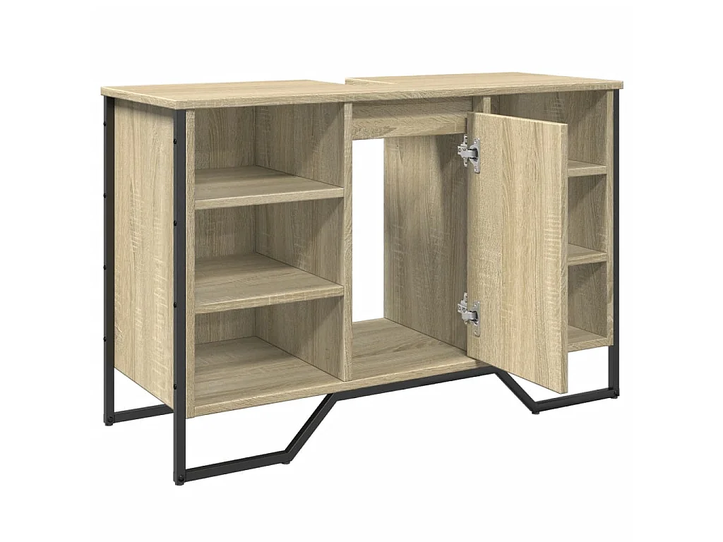 Armoire lavabo de salle de bain chêne sonoma 91x35x60 cm