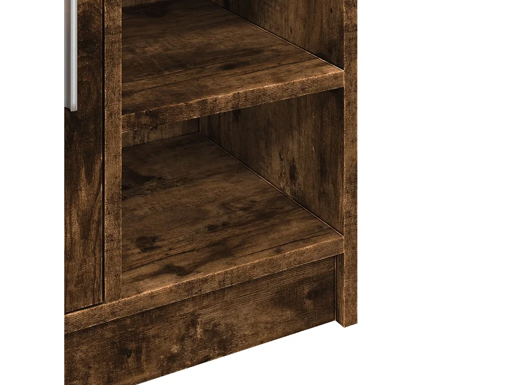 Armoire de lavabo chêne fumé 63x29x55 cm bois d'ingénierie