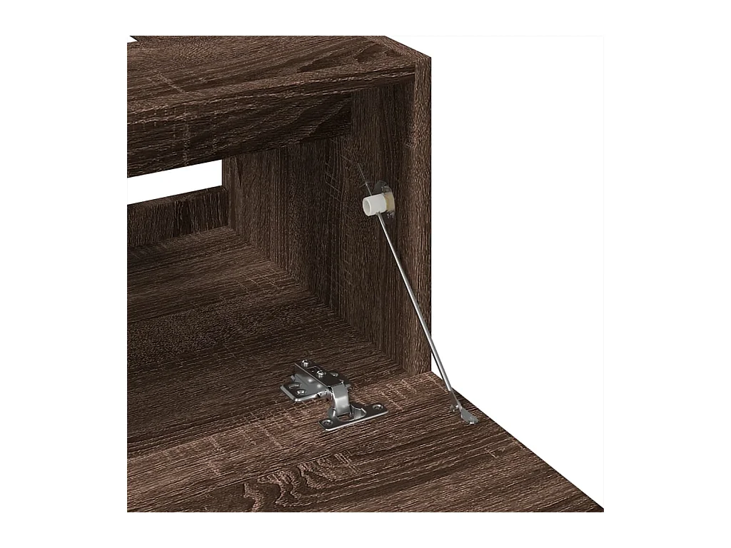 Meuble d'évier chêne marron 40x37x59 cm bois d'ingénierie