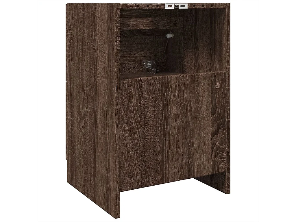 Meuble d'évier chêne marron 40x37x59 cm bois d'ingénierie