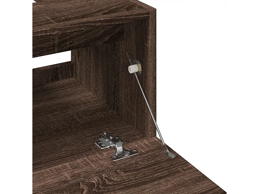 Meuble d'évier chêne marron 40x37x59 cm bois d'ingénierie