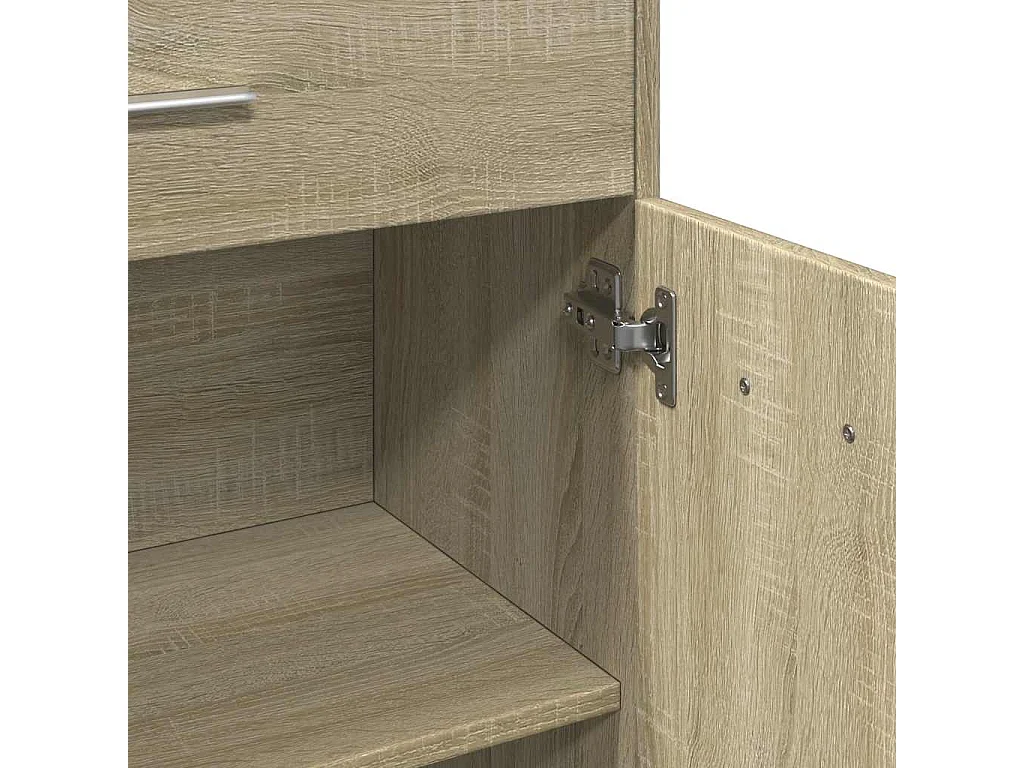 Badkamerkast 60x33x80 cm spaanplaat sonoma eikenkleurig