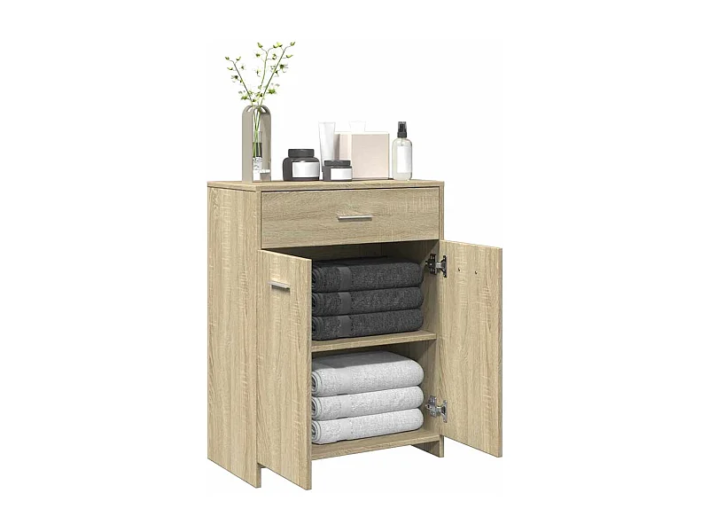 Mobile da Bagno Rovere Sonoma 60x33x80 cm in Legno tecnico