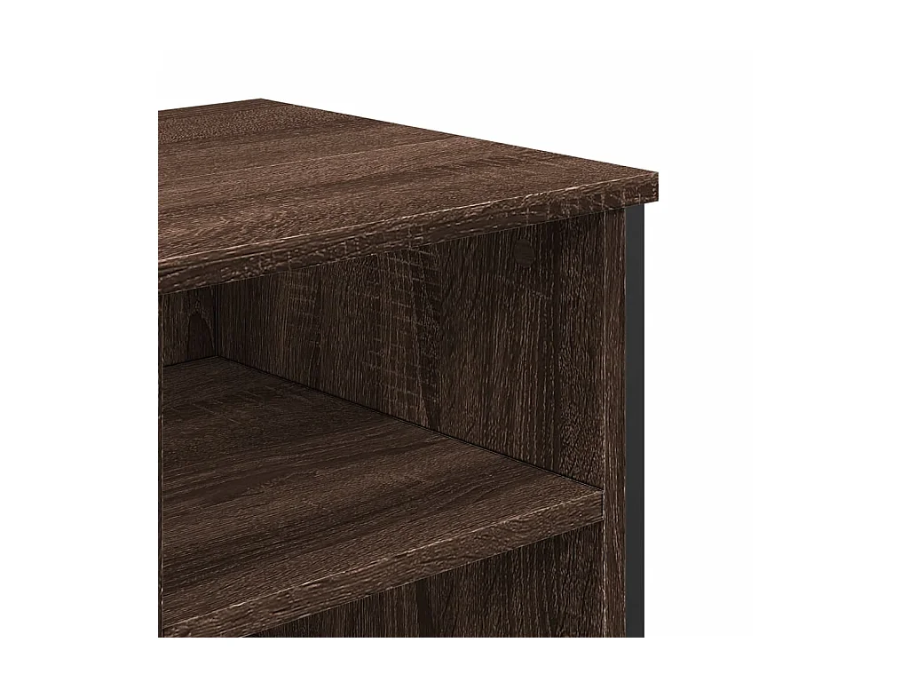 Armoire lavabo de salle de bain chêne marron 91x35x60 cm