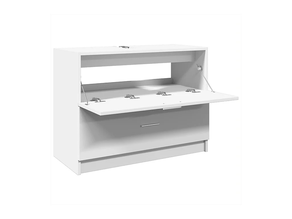 Wastafelkast 78x37x59 cm bewerkt hout wit