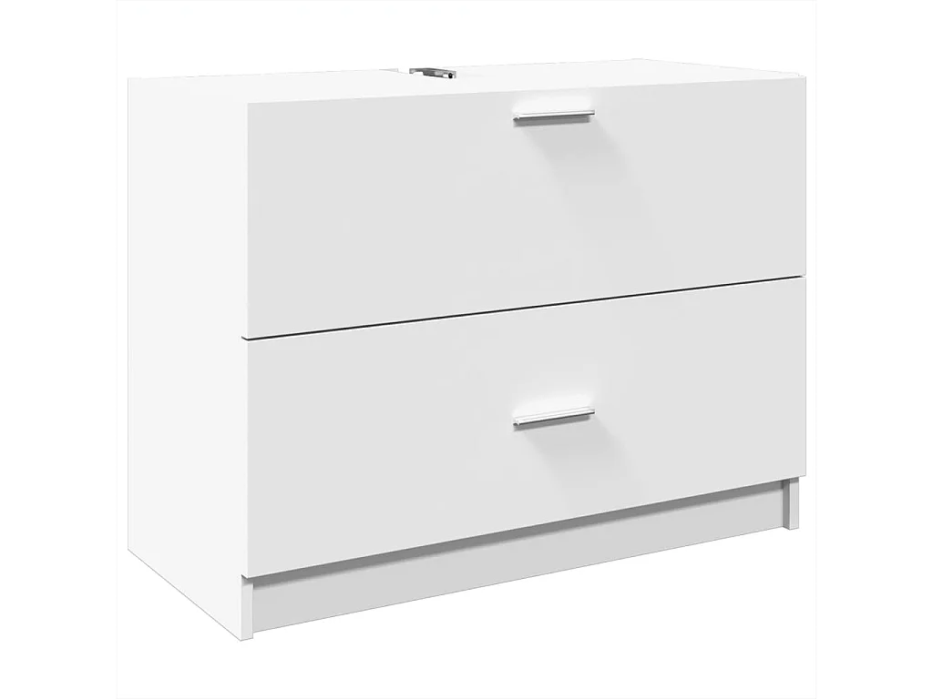 Waschbeckenunterschrank Weiß 78x37x59 cm Holzwerkstoff