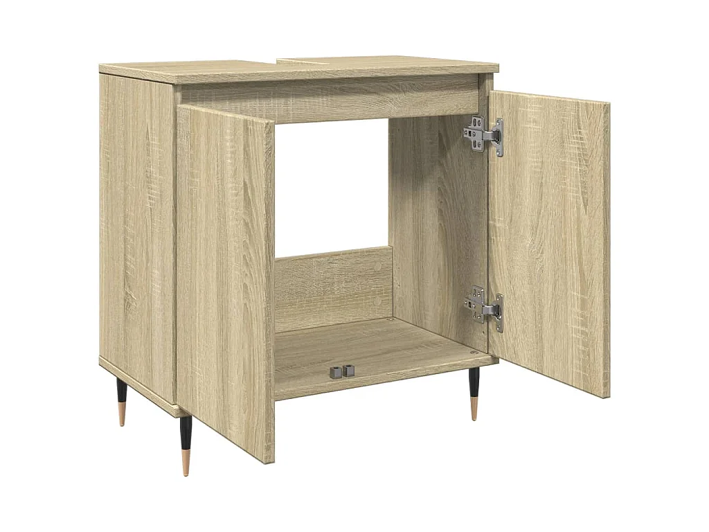 Mobile da Bagno Rovere Sonoma 58x33x60 cm in Legno Multistrato