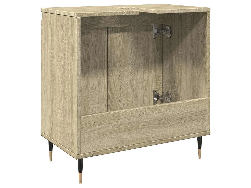 Mobile da Bagno Rovere Sonoma 58x33x60 cm in Legno Multistrato