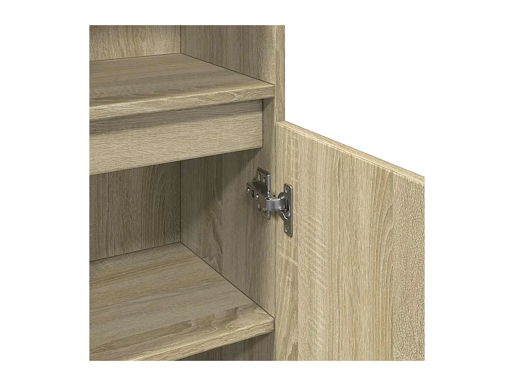 Armadietto da Bagno Rovere Sonoma 30x30x190cm Legno Multistrato