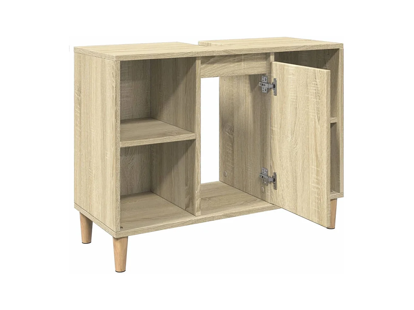 Armoire salle de bain chêne sonoma 80x33x60cm bois d'ingénierie