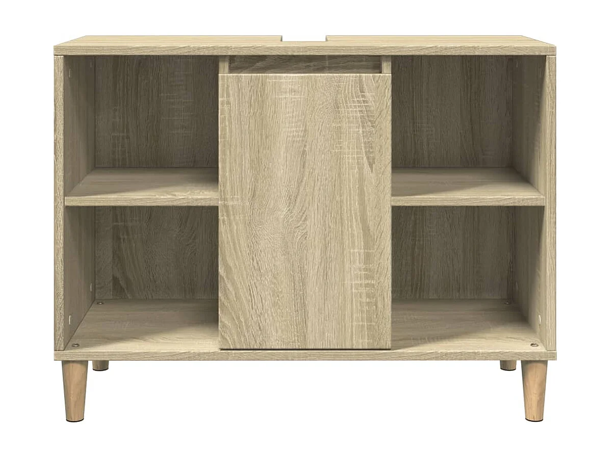Armoire salle de bain chêne sonoma 80x33x60cm bois d'ingénierie