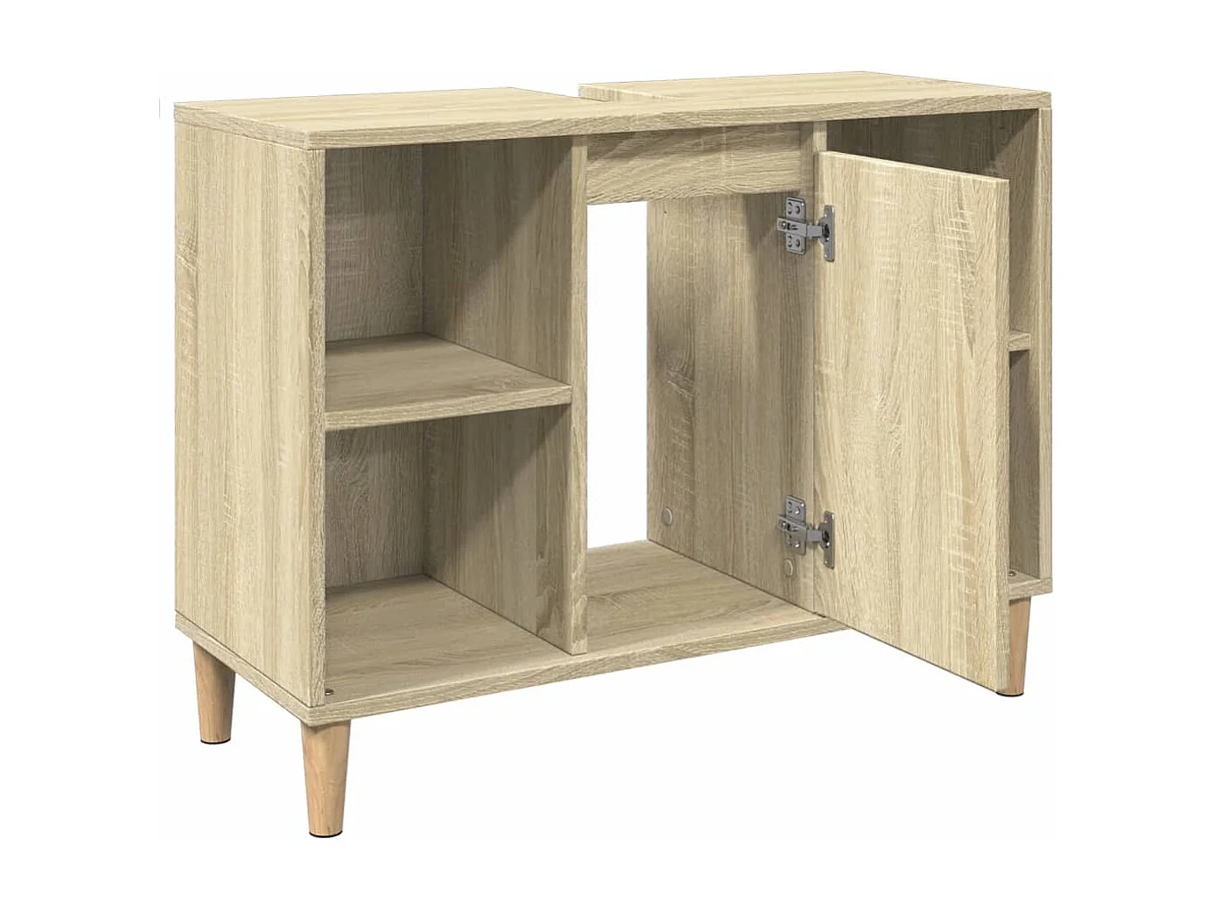 Armoire salle de bain chêne sonoma 80x33x60cm bois d'ingénierie