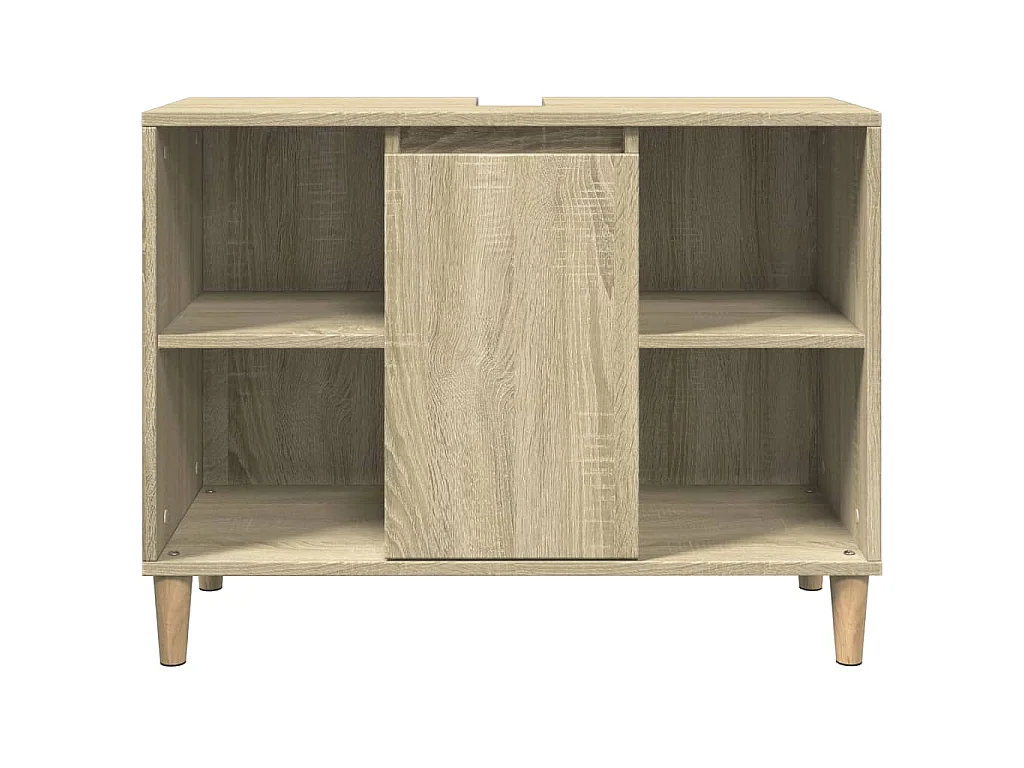 Armoire salle de bain chêne sonoma 80x33x60cm bois d'ingénierie