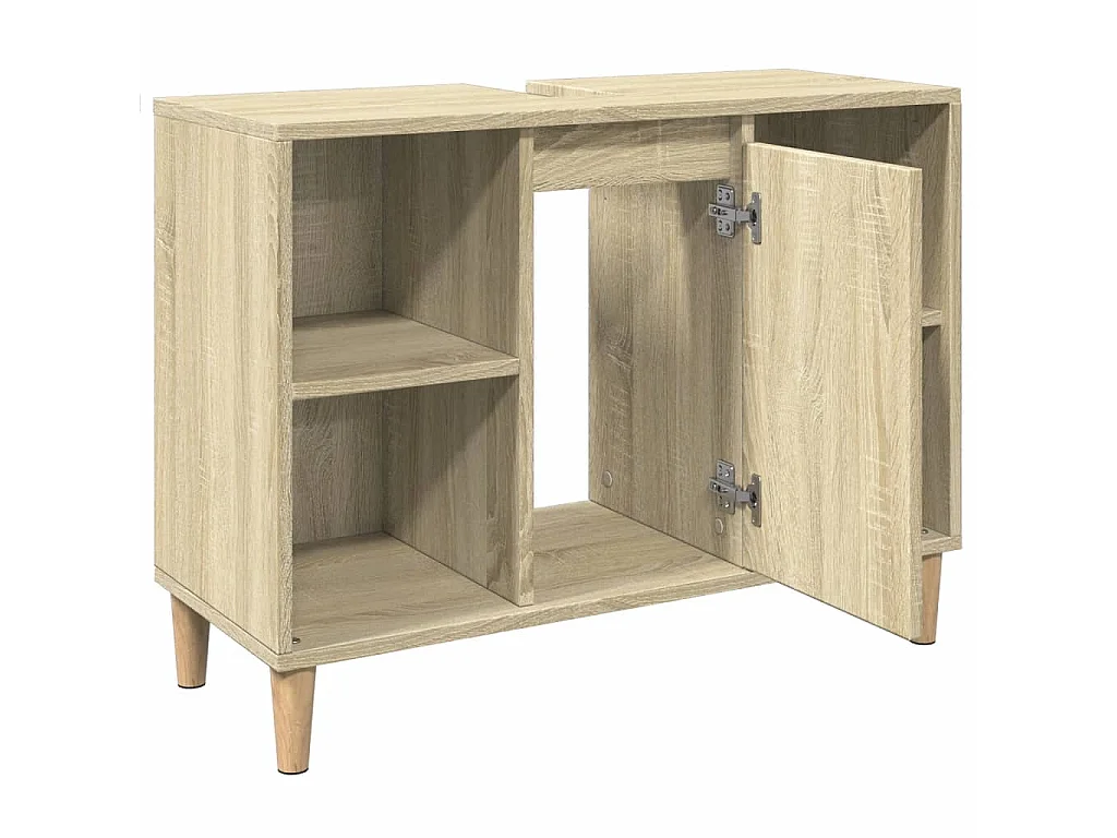 Armoire salle de bain chêne sonoma 80x33x60cm bois d'ingénierie