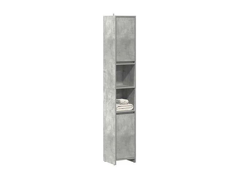 Armoire de salle de bain Gris béton 30x30x183,5 cm Aggloméré