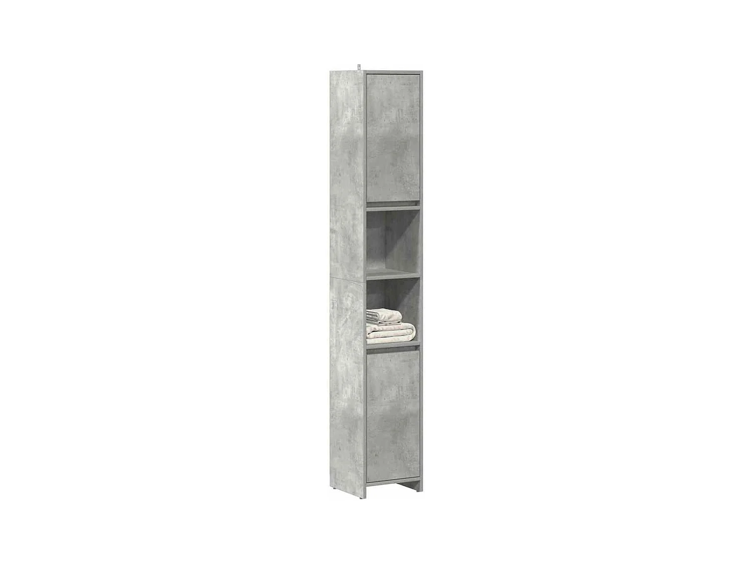 Armoire de salle de bain Gris béton 30x30x183,5 cm Aggloméré