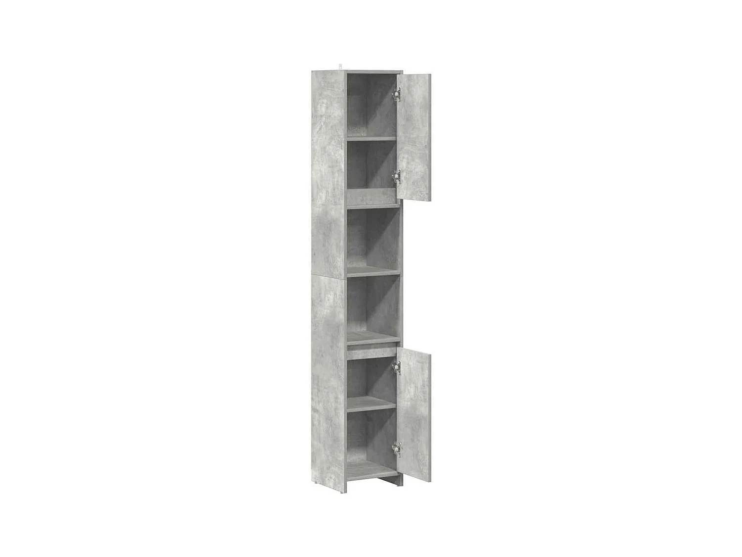Armoire de salle de bain Gris béton 30x30x183,5 cm Aggloméré