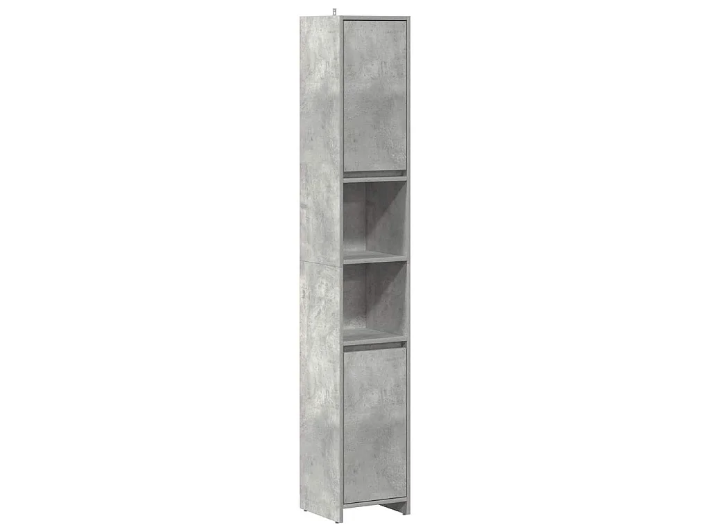 Armoire de salle de bain Gris béton 30x30x183,5 cm Aggloméré