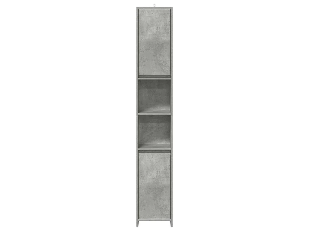 Armoire de salle de bain Gris béton 30x30x183,5 cm Aggloméré