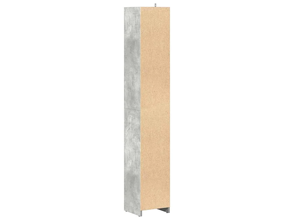 Armoire de salle de bain Gris béton 30x30x183,5 cm Aggloméré