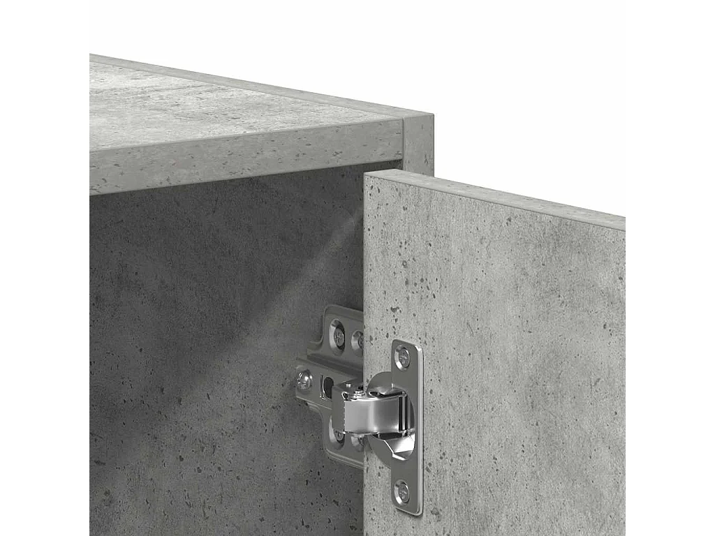 Armoire de salle de bain Gris béton 30x30x183,5 cm Aggloméré