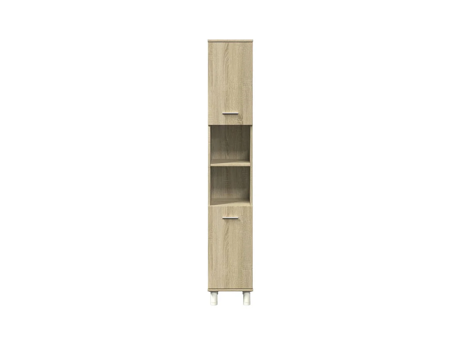 Badkamerkast 30,5x30x179 cm bewerkt hout sonoma eikenkleurig
