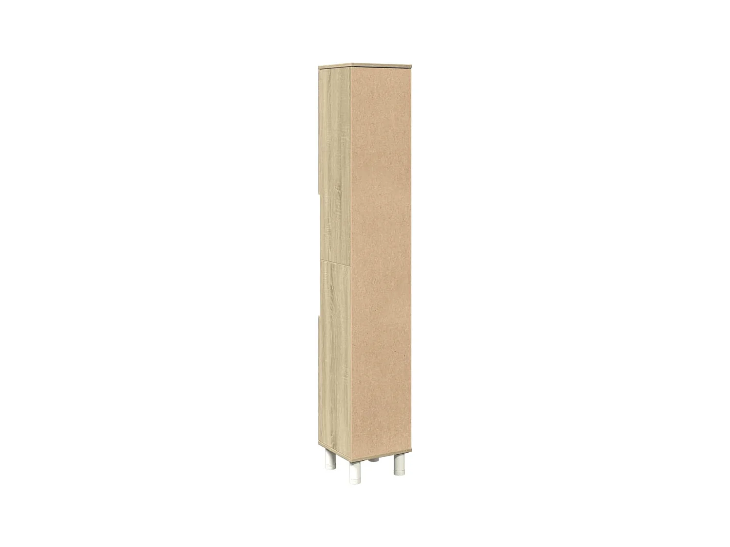 Badkamerkast 30,5x30x179 cm bewerkt hout sonoma eikenkleurig