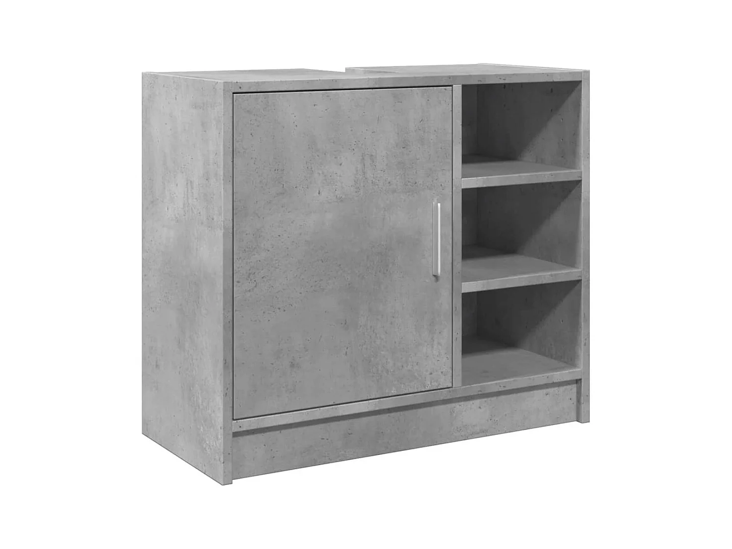 Armoire d'évier gris béton 63x29x55 cm bois d'ingénierie