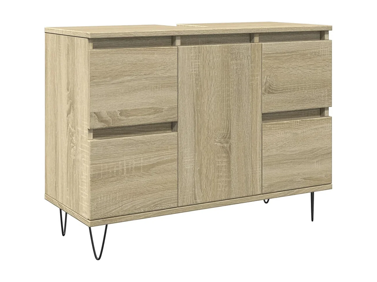 Armoire salle de bain chêne sonoma 80x33x60cm bois d'ingénierie