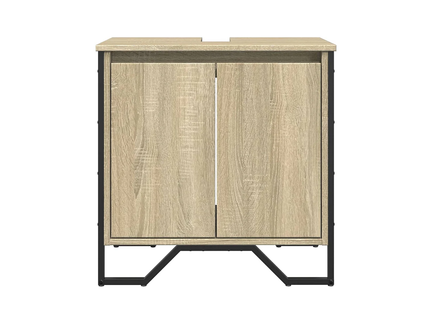 Armoire lavabo de salle de bain chêne sonoma 60x35x60 cm