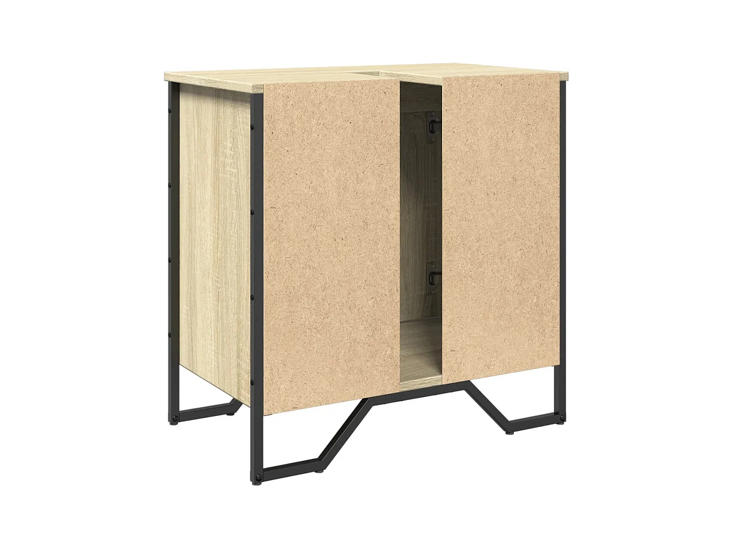 Armoire lavabo de salle de bain chêne sonoma 60x35x60 cm