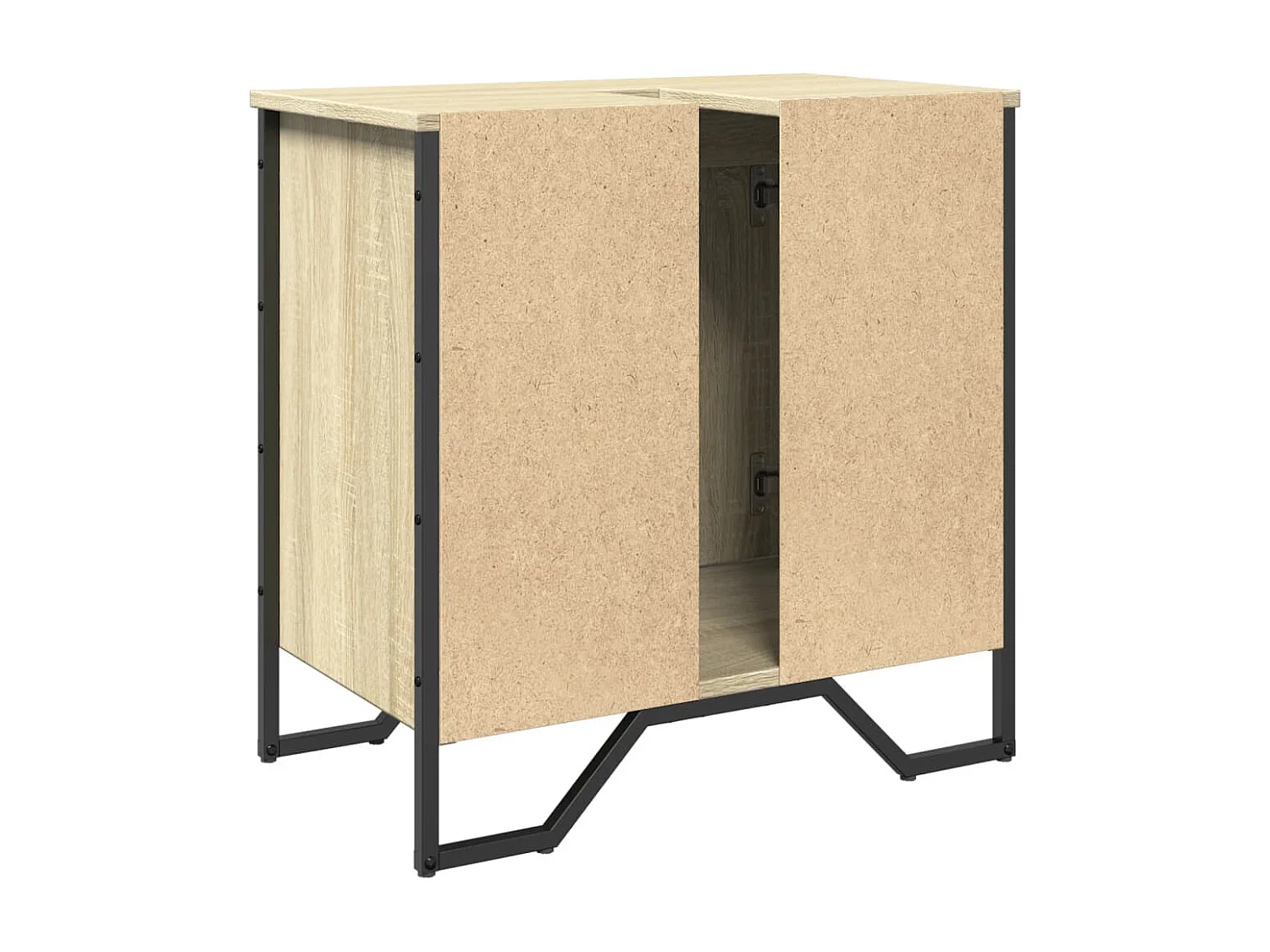 Armoire lavabo de salle de bain chêne sonoma 60x35x60 cm
