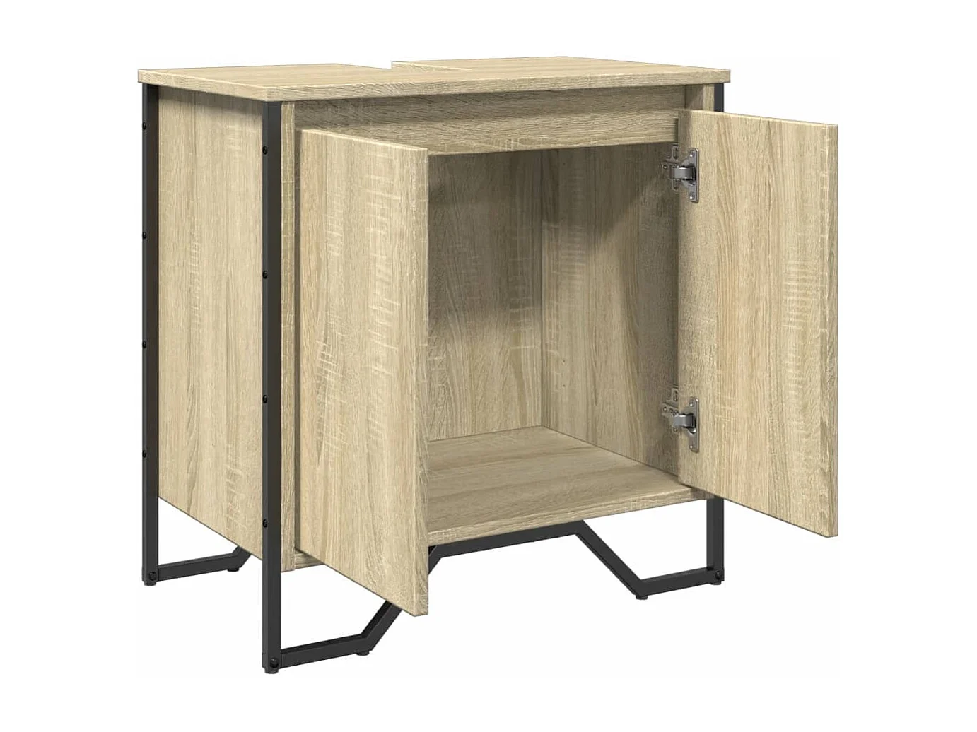 Armoire lavabo de salle de bain chêne sonoma 60x35x60 cm