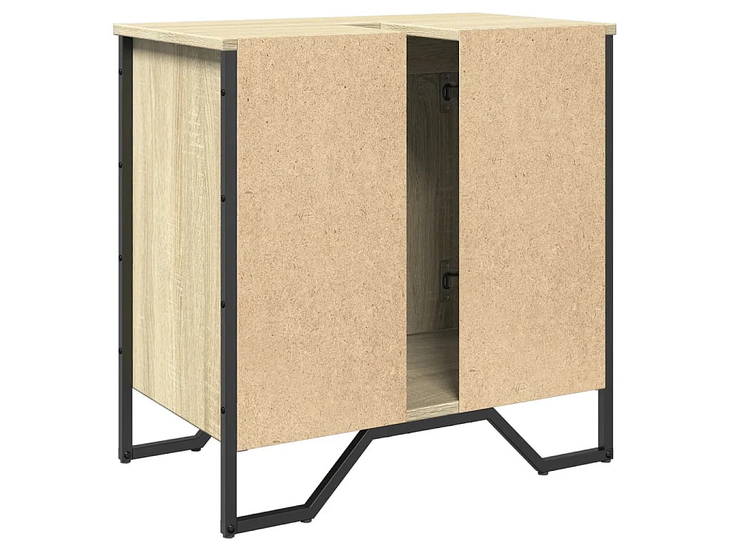 Armoire lavabo de salle de bain chêne sonoma 60x35x60 cm