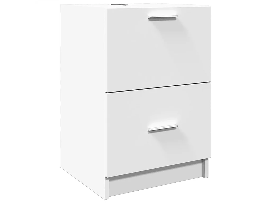 Armario de lavabo madera de ingeniería blanco 40x37x59 cm